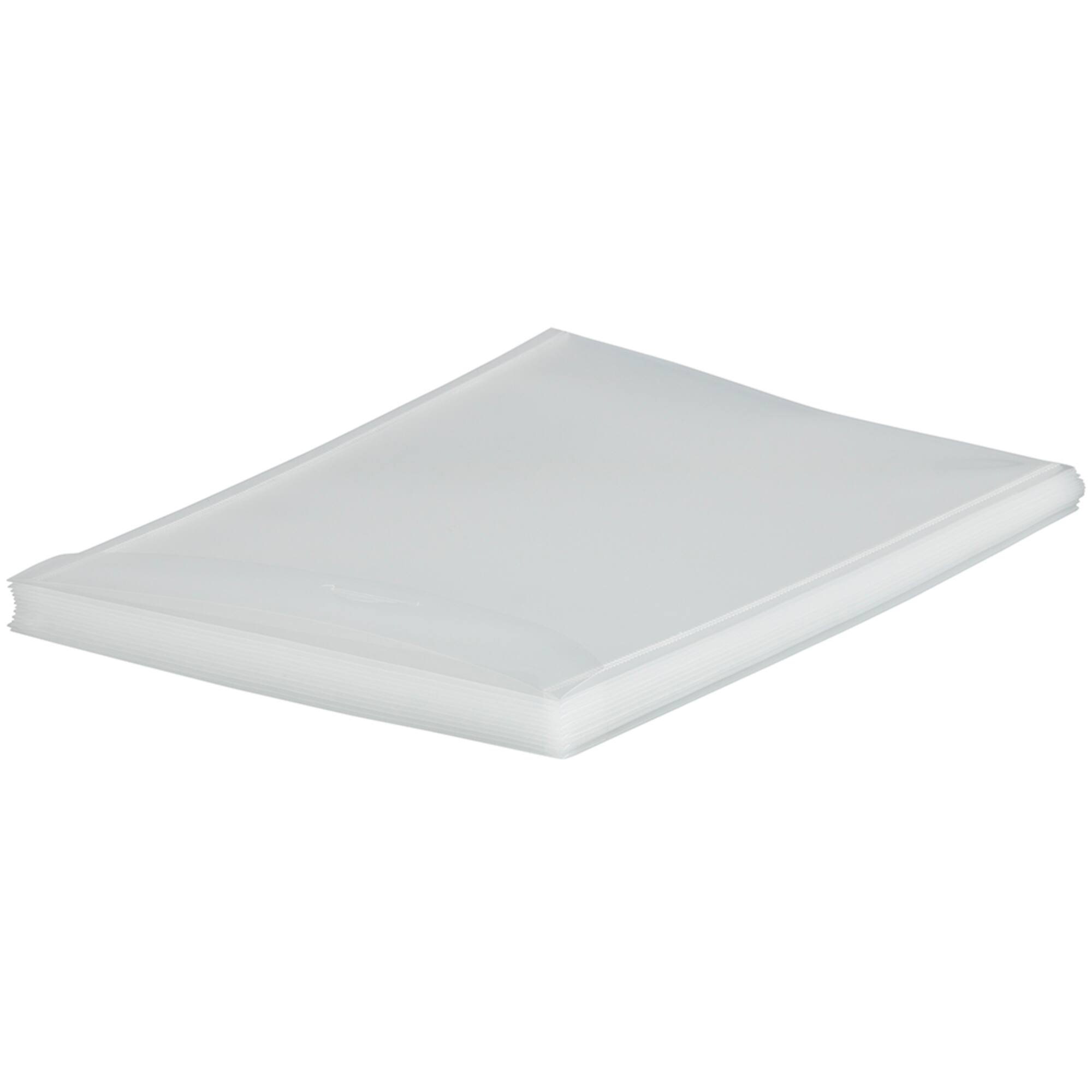 JAM PAPER Plastic Tuck Flap Letter Open End Envelopes